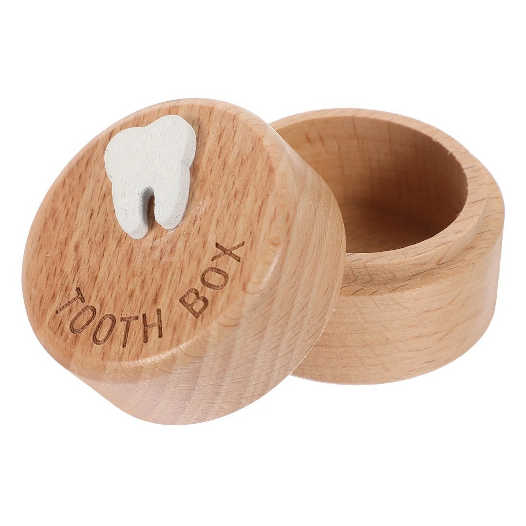 1pcs Wooden Baby Tooth Keepsak - огляд і ціна Baby Products Storage Box
