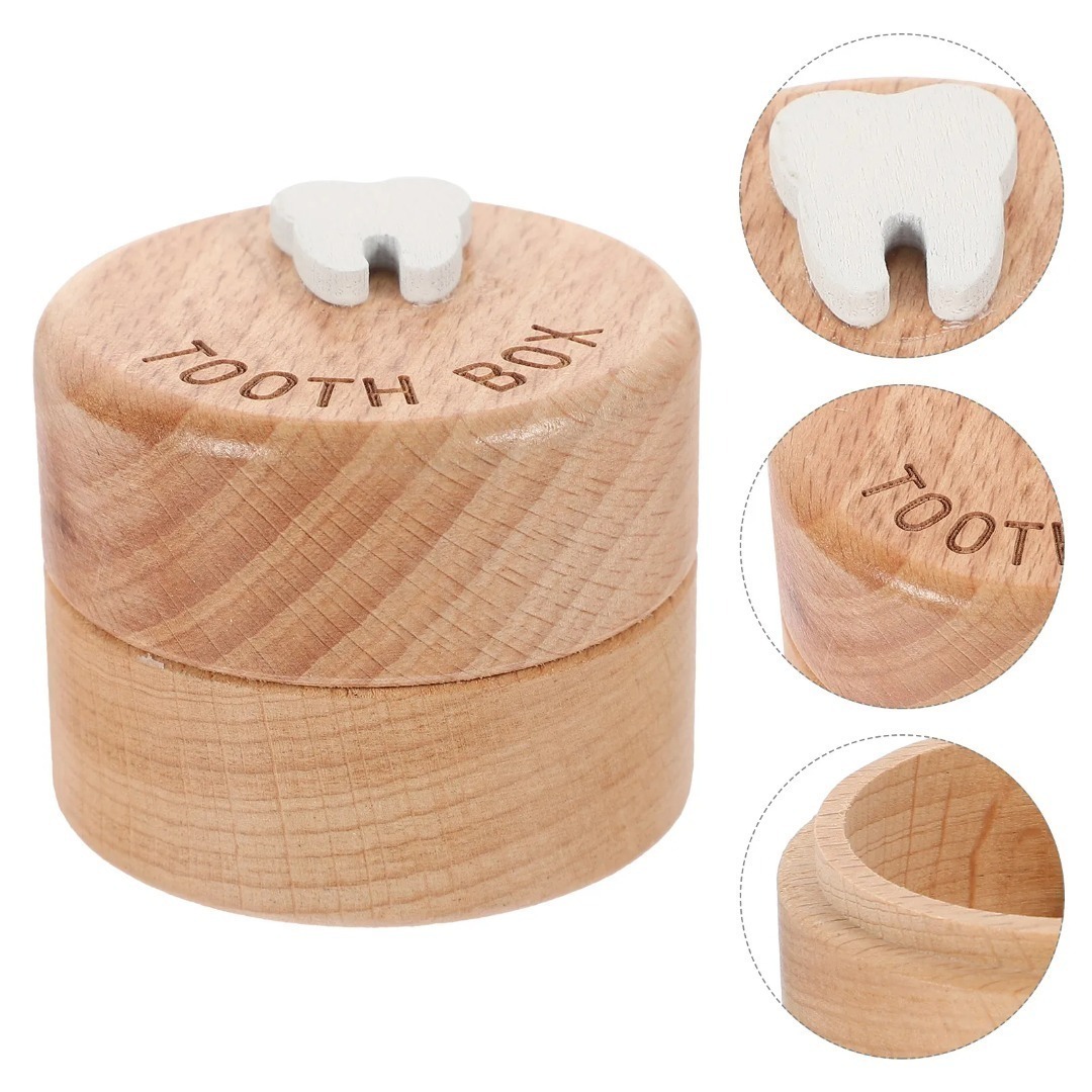 1pcs Wooden Baby Tooth Keepsak - огляд і ціна Baby Products Storage Box