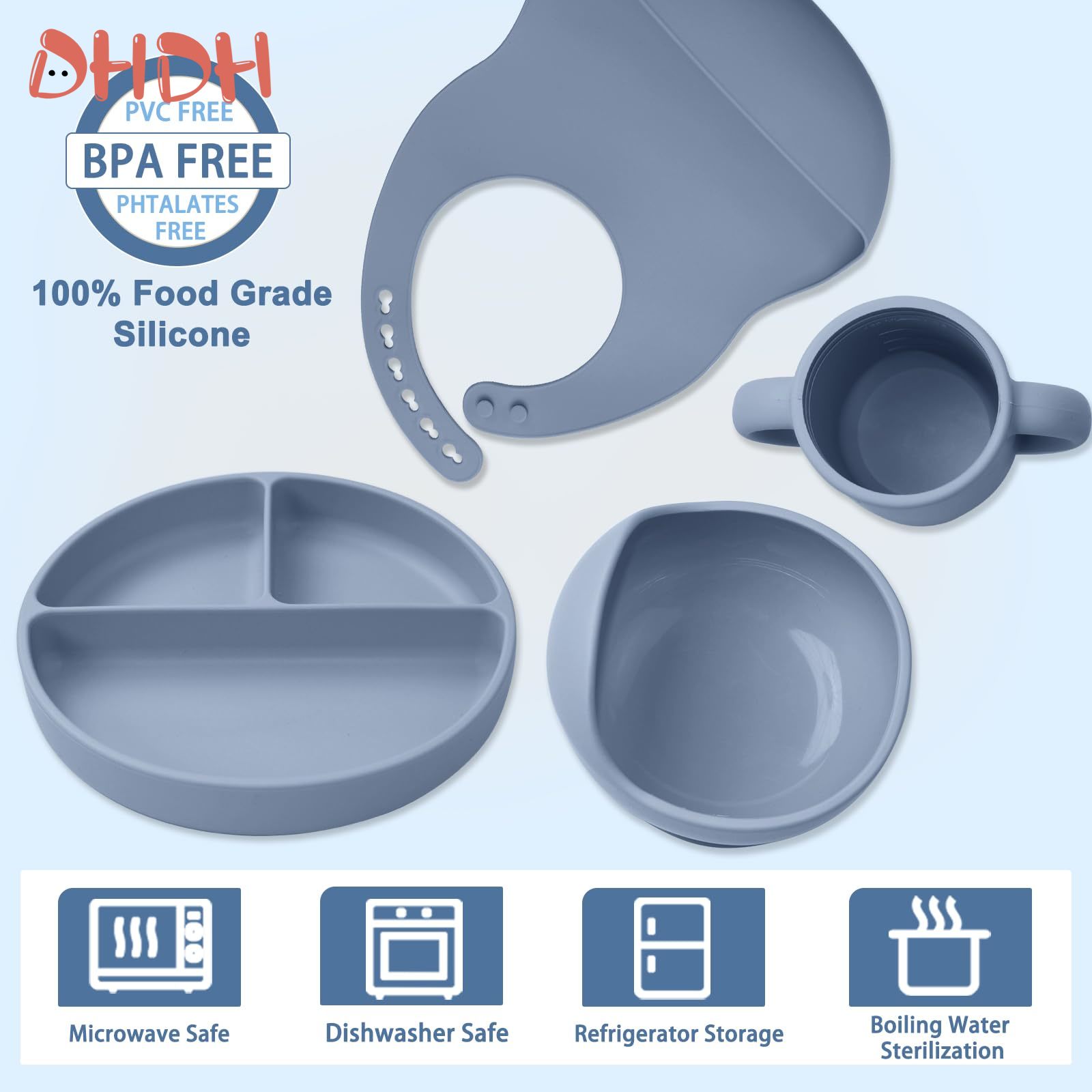 Silicone Baby Feeding Set Tabl - огляд і ціна Baby Products Useful
