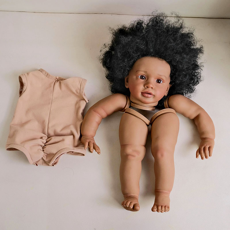 26inch Dark Skin Reborn Pippa  - огляд і ціна Baby Products For Curly Hair